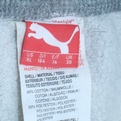 Puma Womens Grey XL Sweatpants Jogger 80% Cotton 20% Polyester