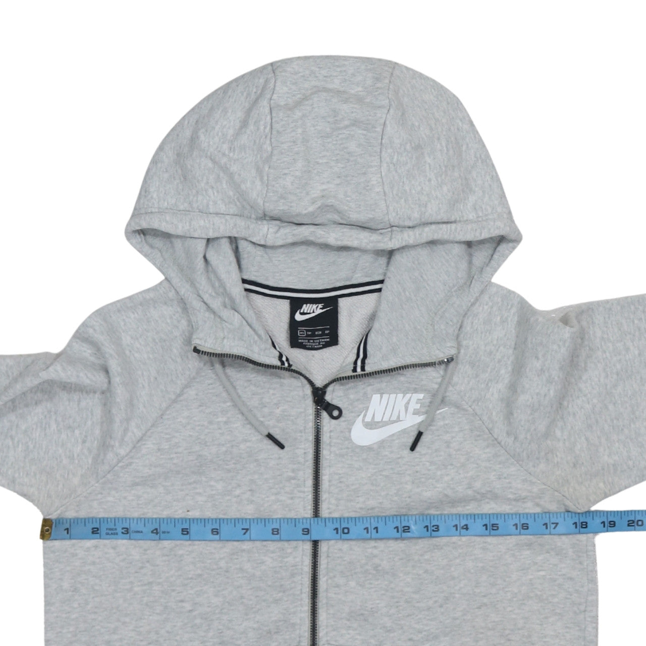 Nike Men's Grey XS Full Zip Hoodie with Logo