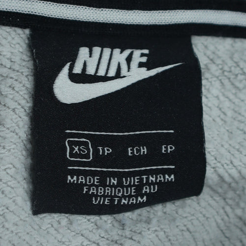 Nike Men's Grey XS Full Zip Hoodie with Logo