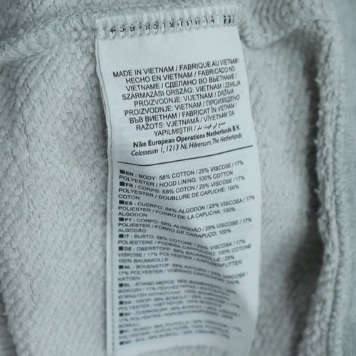 Nike Men's Grey XS Full Zip Hoodie with Logo