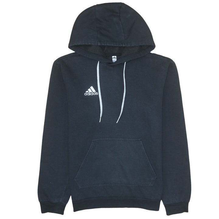 Adidas Men's Black Pullover Hoodie Size M Fleece Logo Sportswear