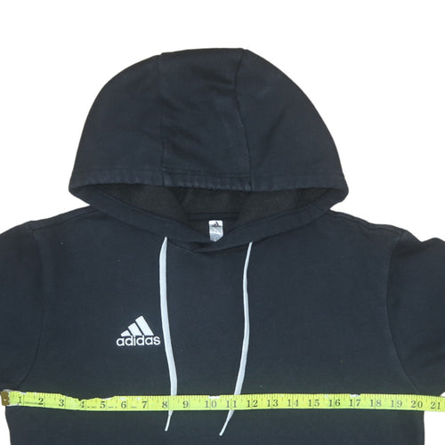Adidas Men's Black Pullover Hoodie Size M Fleece Logo Sportswear