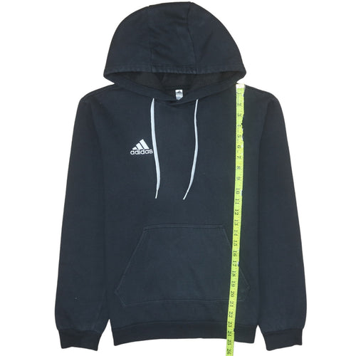 Adidas Men's Black Pullover Hoodie Size M Fleece Logo Sportswear