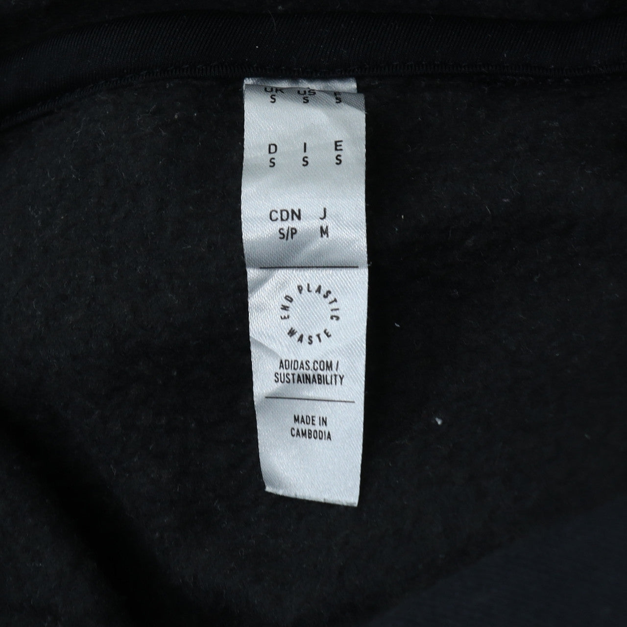 Adidas Men's Black Pullover Hoodie Size M Fleece Logo Sportswear