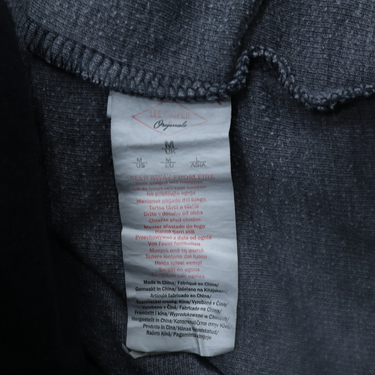 Lee Cooper Men's Blue Full Zip Hoodie Size M Regular Fit