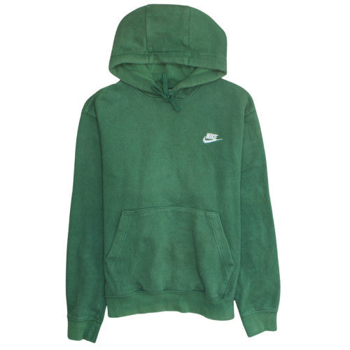 Nike Men's Green Pullover Hoodie M Fleece Logo Sweatshirt