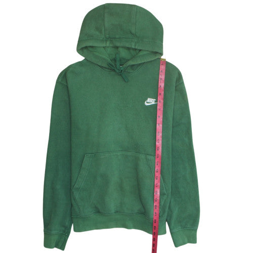 Nike Men's Green Pullover Hoodie M Fleece Logo Sweatshirt
