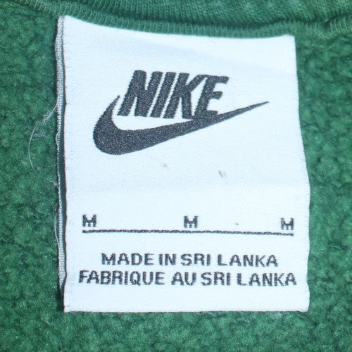 Nike Men's Green Pullover Hoodie M Fleece Logo Sweatshirt