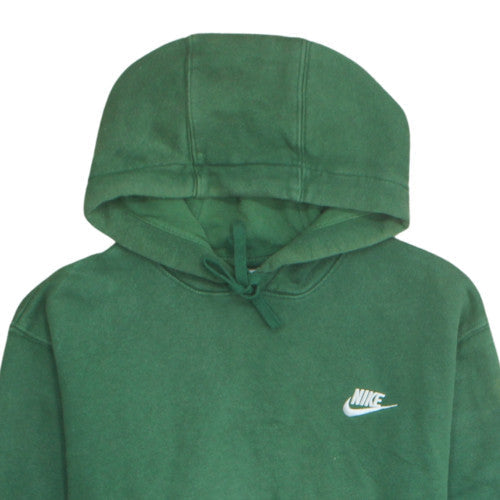 Nike Men's Green Pullover Hoodie M Fleece Logo Sweatshirt