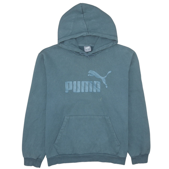 Puma Men's Blue XL Pullover Hoodie with Logo Graphic