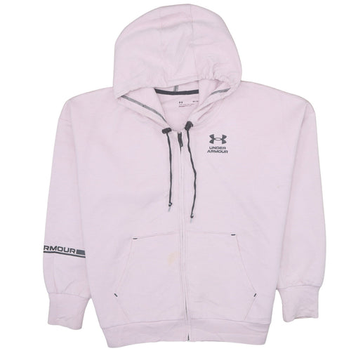 Under Armour Women's Pink Full Zip Hoodie Size M Loose Fit