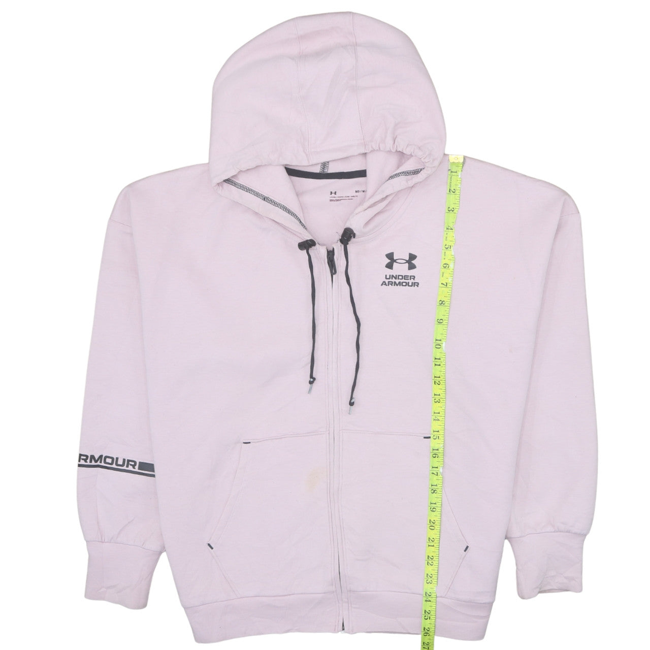 Under Armour Women's Pink Full Zip Hoodie Size M Loose Fit