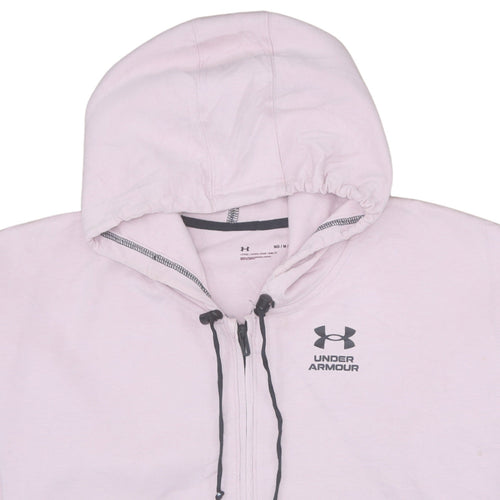 Under Armour Women's Pink Full Zip Hoodie Size M Loose Fit