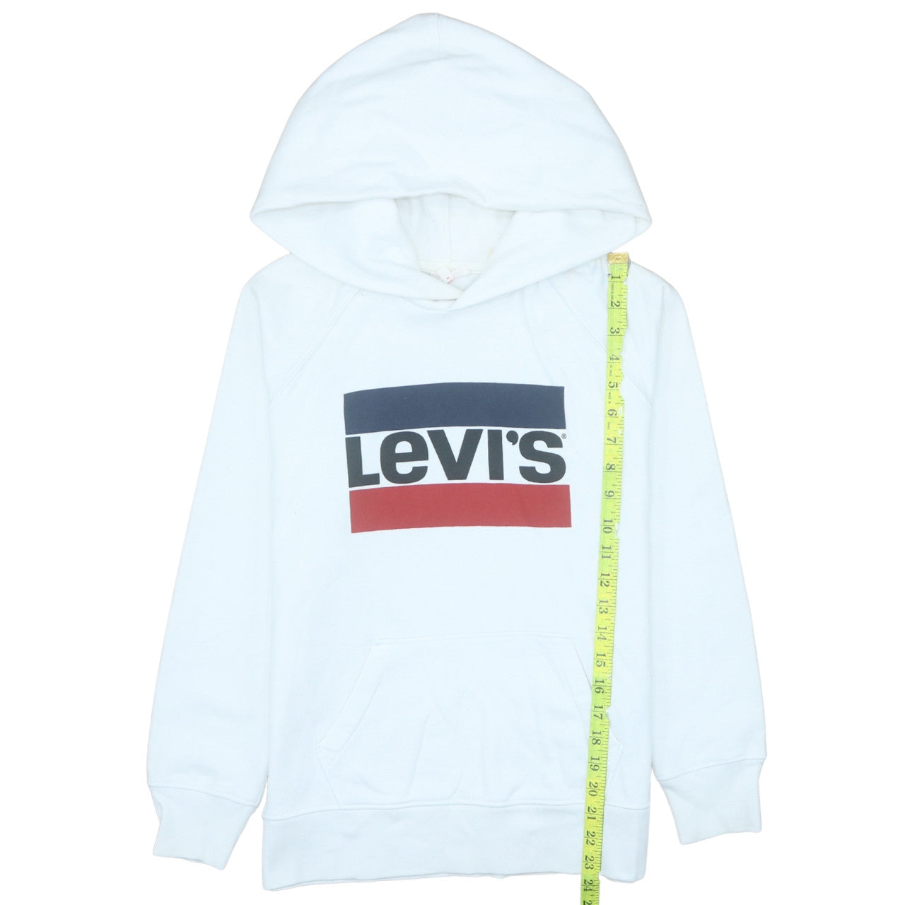 Levi's White Pullover Hoodie Unisex Adults XS Logo Fleece Sweatshirt