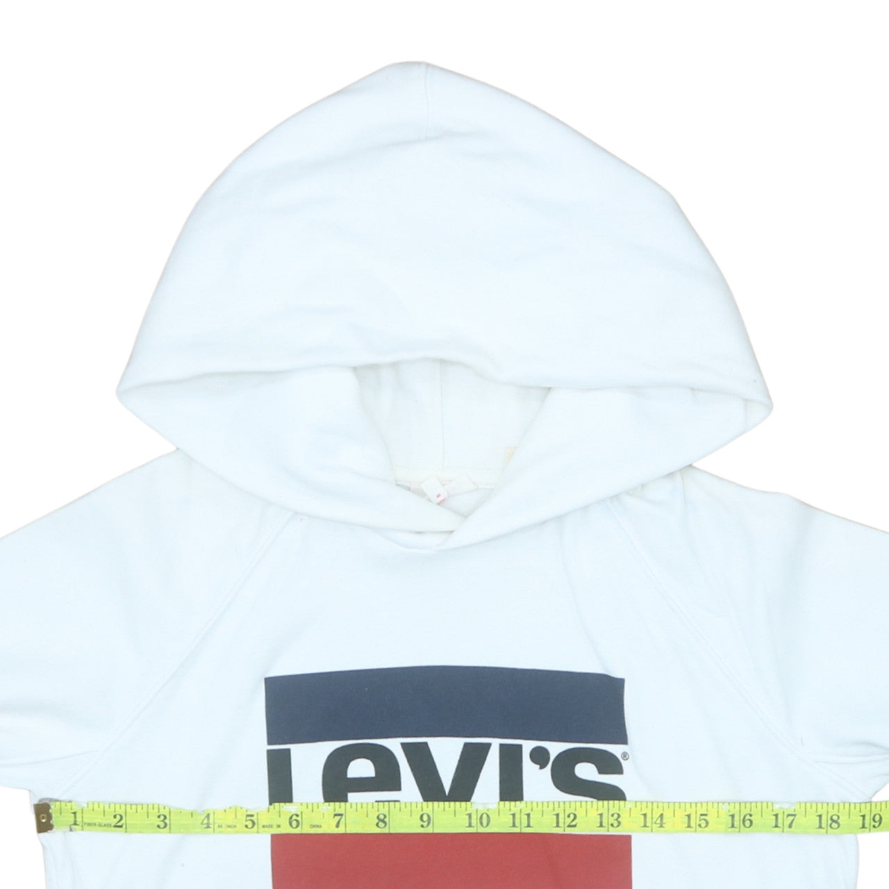 Levi's White Pullover Hoodie Unisex Adults XS Logo Fleece Sweatshirt