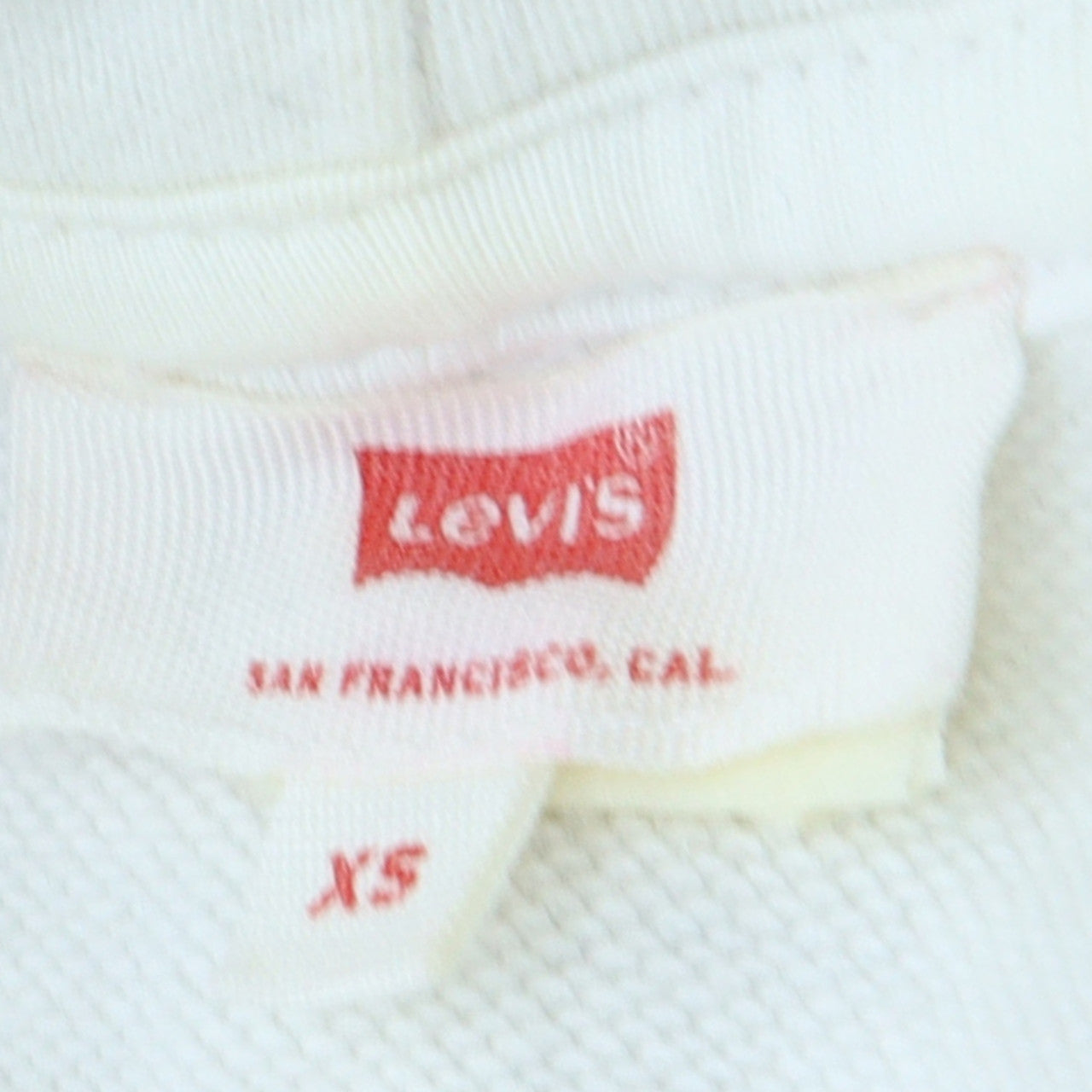 Levi's White Pullover Hoodie Unisex Adults XS Logo Fleece Sweatshirt