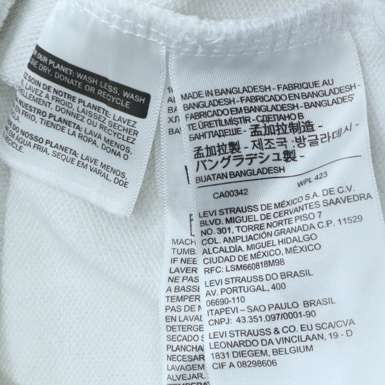 Levi's White Pullover Hoodie Unisex Adults XS Logo Fleece Sweatshirt