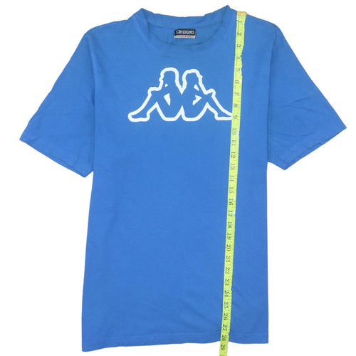 Kappa Men's Blue Logo Graphic T-Shirt Size L Cotton Crew Neck
