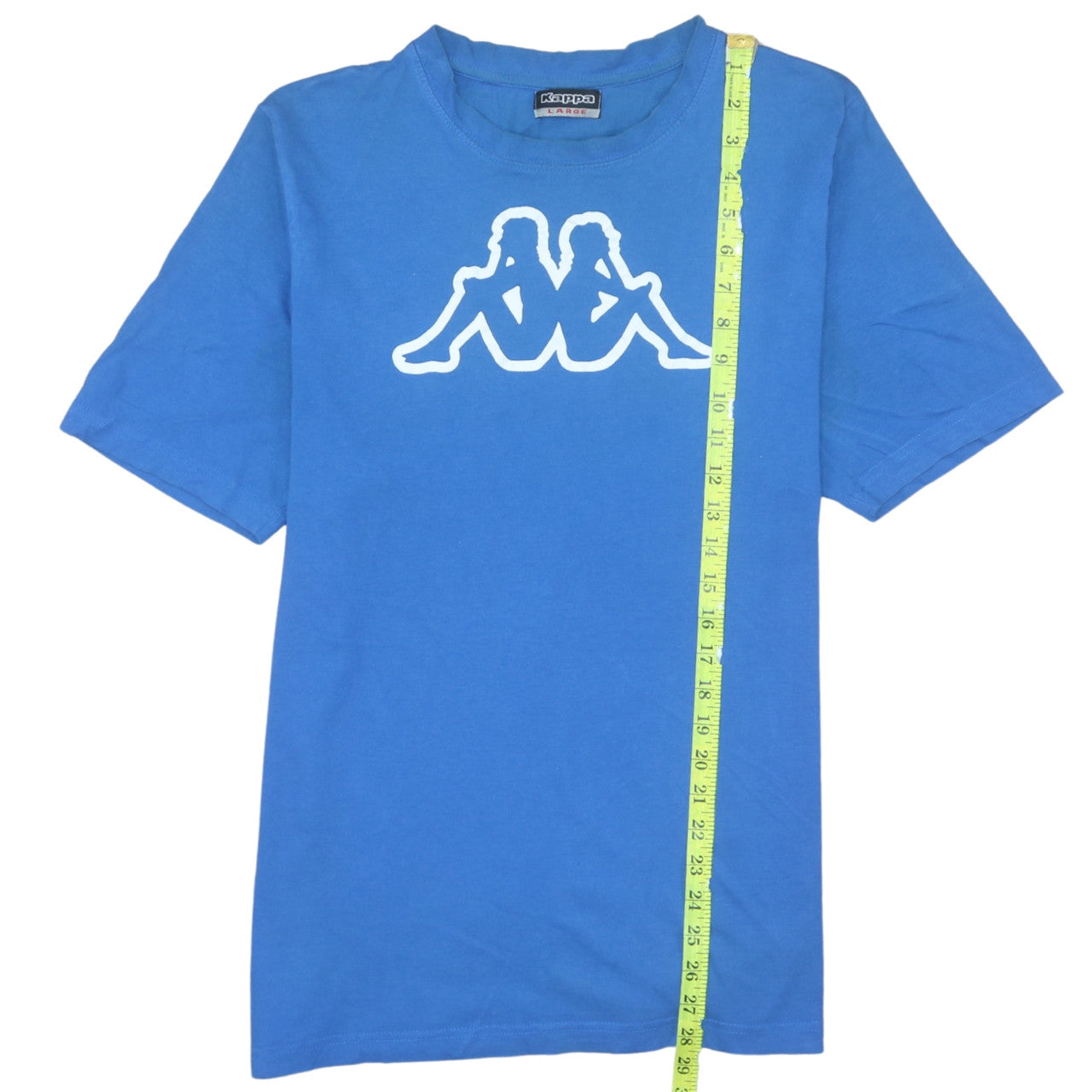 Kappa Men's Blue Logo Graphic T-Shirt Size L Cotton Crew Neck