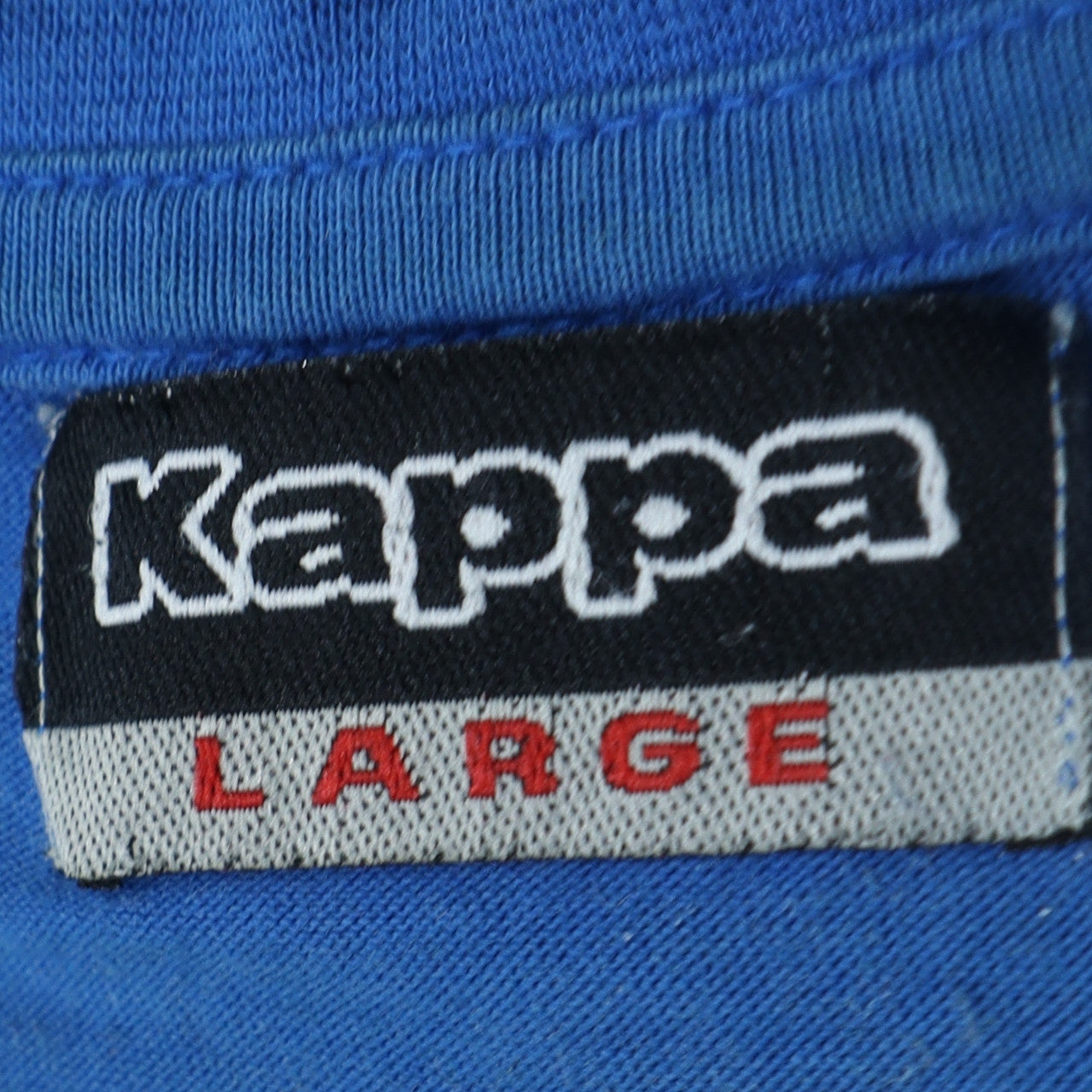 Kappa Men's Blue Logo Graphic T-Shirt Size L Cotton Crew Neck