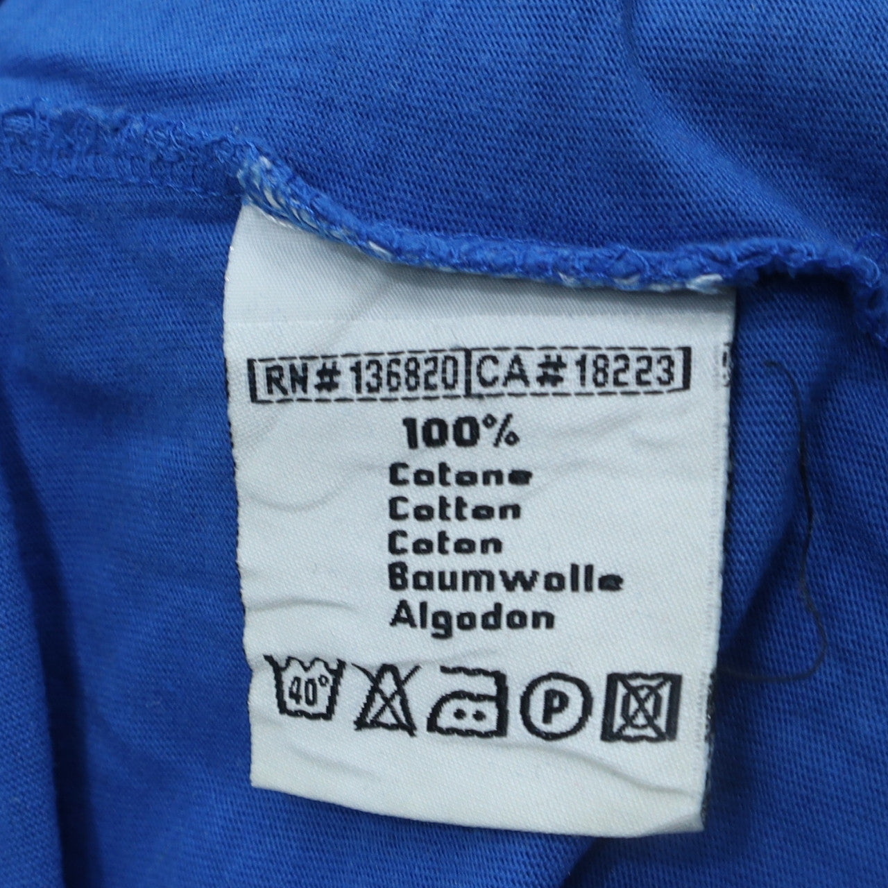 Kappa Men's Blue Logo Graphic T-Shirt Size L Cotton Crew Neck