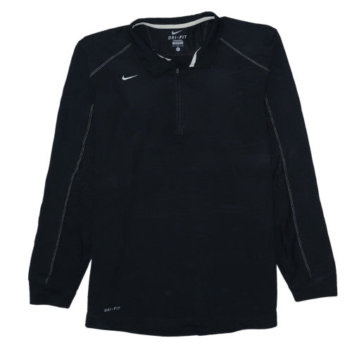 Nike Men's Black Dri-FIT XL 1/4 Zip Collared Sports Sweatshirt