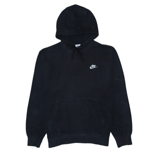 Nike Women's Black Pullover Hoodie Medium Cotton Blend Logo Sweatshirt