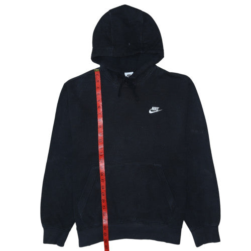 Nike Women's Black Pullover Hoodie Medium Cotton Blend Logo Sweatshirt