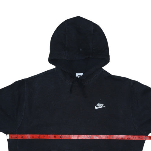 Nike Women's Black Pullover Hoodie Medium Cotton Blend Logo Sweatshirt