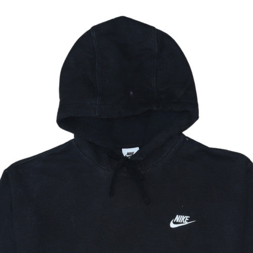 Nike Women's Black Pullover Hoodie Medium Cotton Blend Logo Sweatshirt