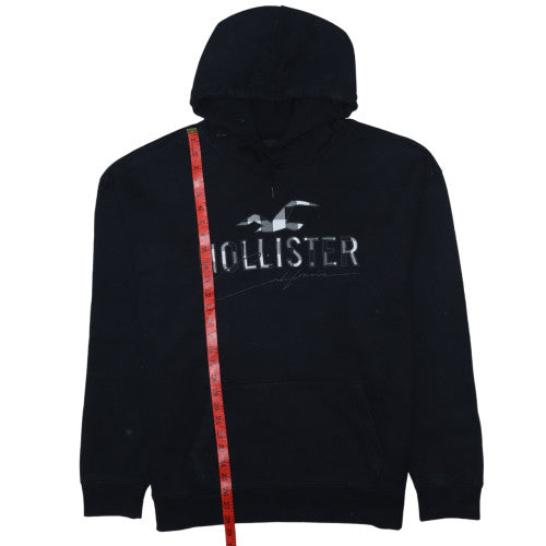 Hollister Women's Black XL Pullover Hoodie with Logo Print