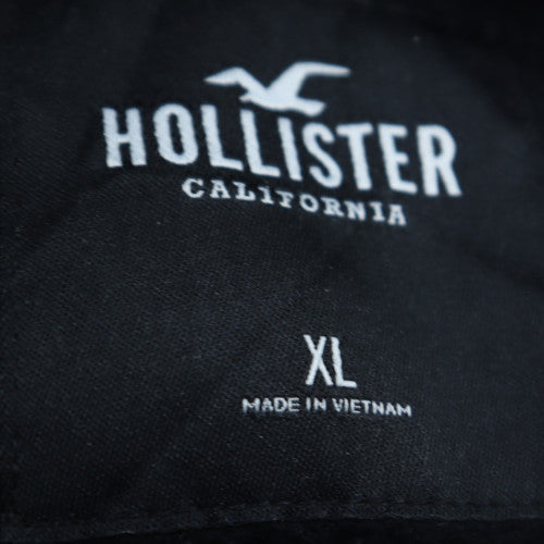 Hollister Women's Black XL Pullover Hoodie with Logo Print