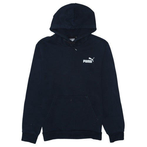Puma Men's Black Pullover Hoodie Size S Fleece Logo Sportswear