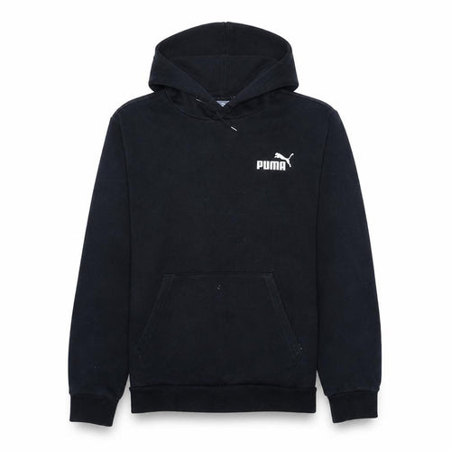 Puma Men's Black Pullover Hoodie Size S Fleece Logo Sportswear