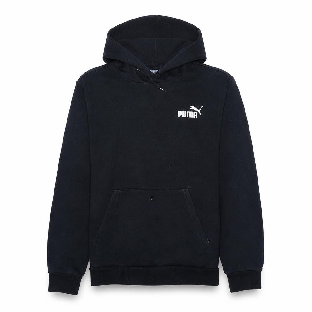 Puma Men's Black Pullover Hoodie Size S Fleece Logo Sportswear