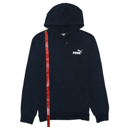 Puma Men's Black Pullover Hoodie Size S Fleece Logo Sportswear