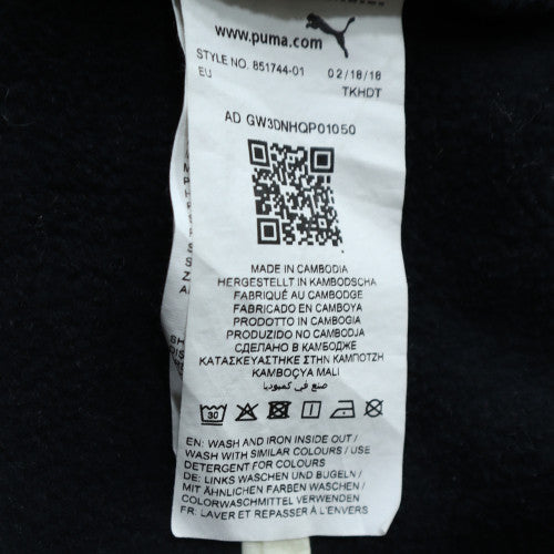 Puma Men's Black Pullover Hoodie Size S Fleece Logo Sportswear