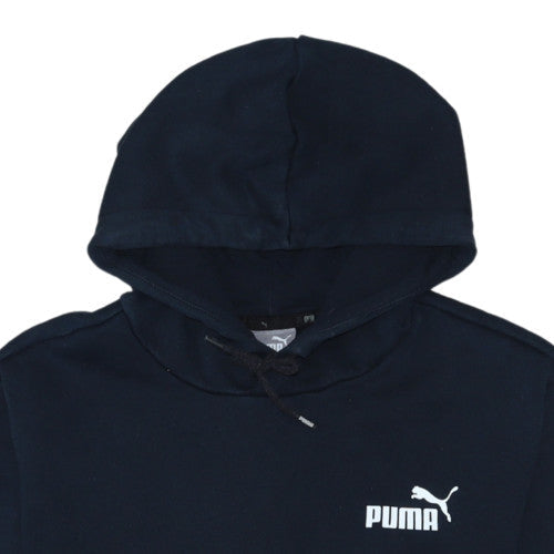 Puma Men's Black Pullover Hoodie Size S Fleece Logo Sportswear