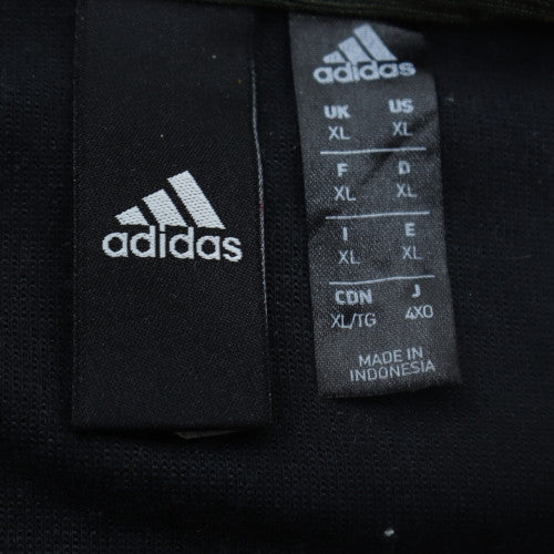 Adidas Men’s Green Full Zip Hoodie XL Sports Fleece Sweatshirt