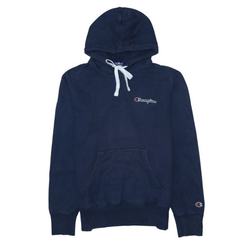 Champion Men's Blue Pullover Hoodie Medium Logo Cotton Fleece