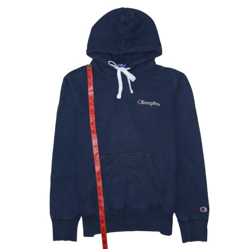 Champion Men's Blue Pullover Hoodie Medium Logo Cotton Fleece