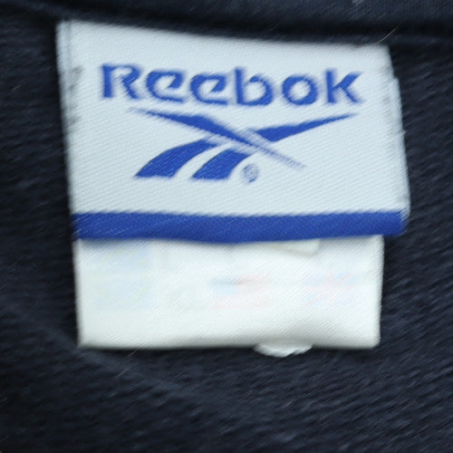 Reebok Men's Blue Pullover Sweatshirt L Crew Neck Athletic Dept Logo