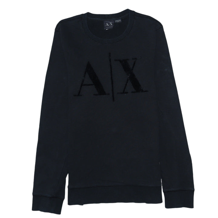 Armani Exchange Men's Black XS Pullover Logo Sweatshirt