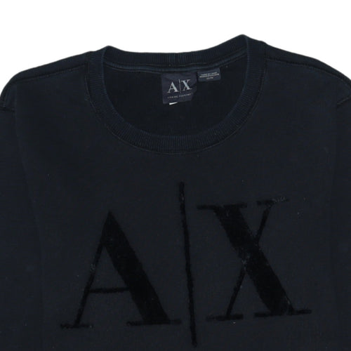 Armani Exchange Men's Black XS Pullover Logo Sweatshirt