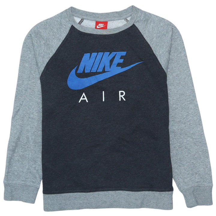 Nike Boys Grey Air Logo Long Sleeve Pullover Sweatshirt 12-13 Years