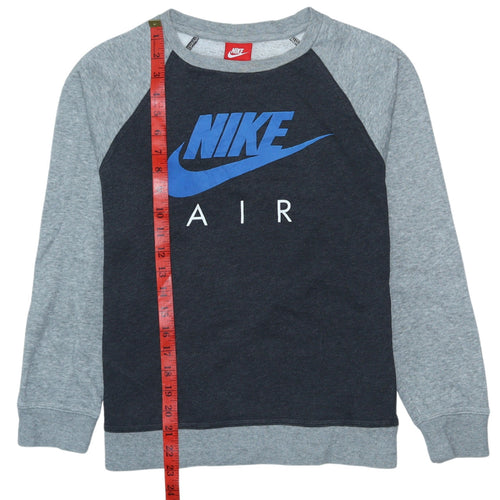 Nike Boys Grey Air Logo Long Sleeve Pullover Sweatshirt 12-13 Years