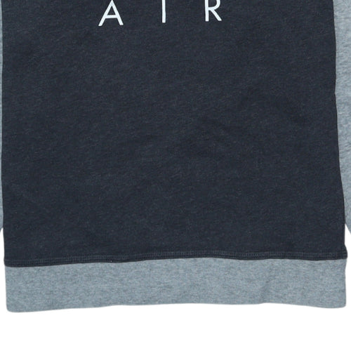 Nike Boys Grey Air Logo Long Sleeve Pullover Sweatshirt 12-13 Years