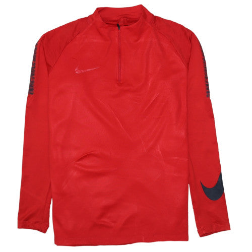 Nike Men's Red Dri-Fit 1/4 Zip Athletic Sweatshirt Size L