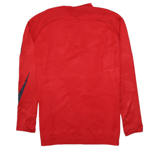 Nike Men's Red Dri-Fit 1/4 Zip Athletic Sweatshirt Size L