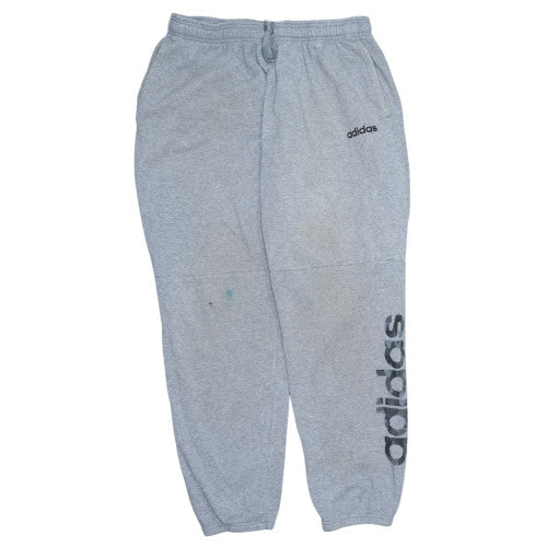 Adidas Mens Grey XL Jogger Sweatpants Fleece Tapered Activewear